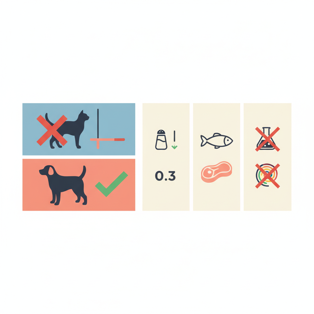 강아지 츄르(강츄) 등급표 — 나트륨·원료·첨가물·kg당 단가 기준 A~C 분류
