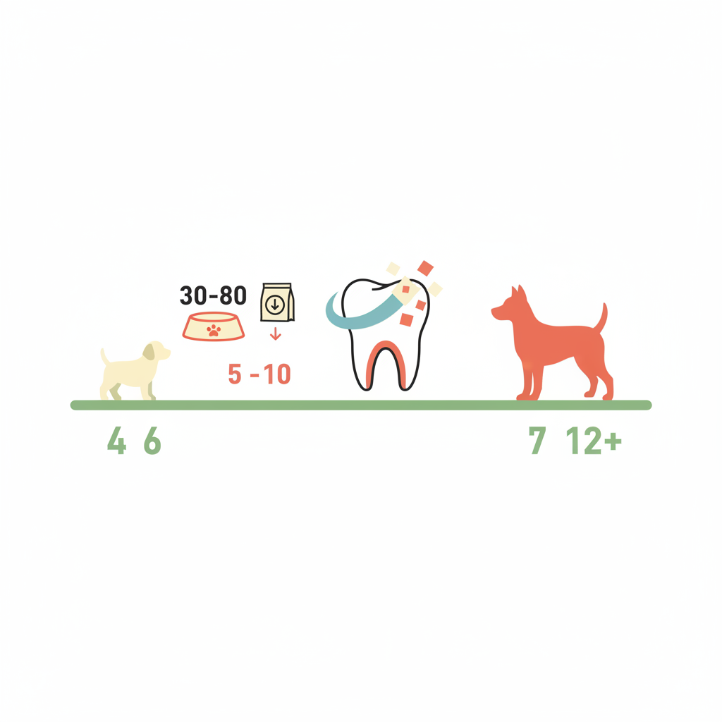 강아지 덴탈껌 시기별 변화 차트