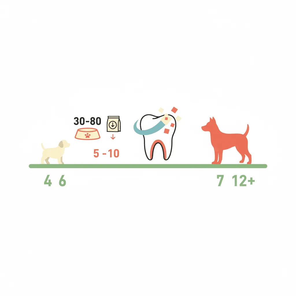 체급별 덴탈껌 급여 기준 — 소형견과 대형견의 크기·하루 열량 비중
