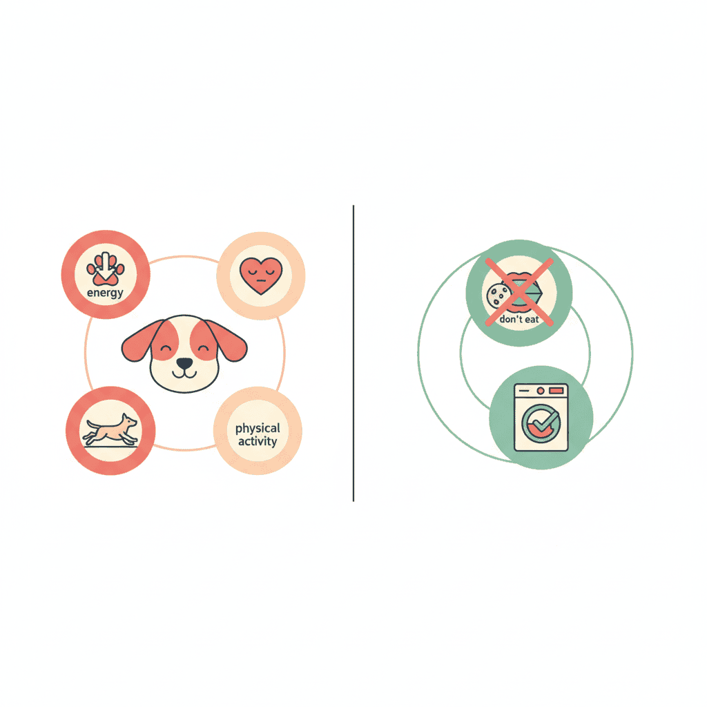 노즈워크 장난감 선택 기준 — 에너지 소모·활동량과 삼킴 방지·세탁 가능 여부