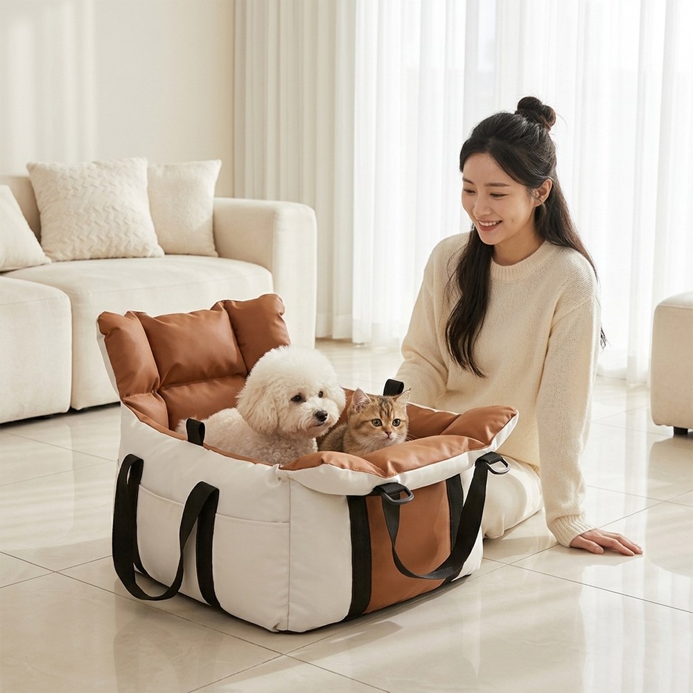 여행용 강아지 자동차 카시트 휴대용 이동가방 - 37,800원