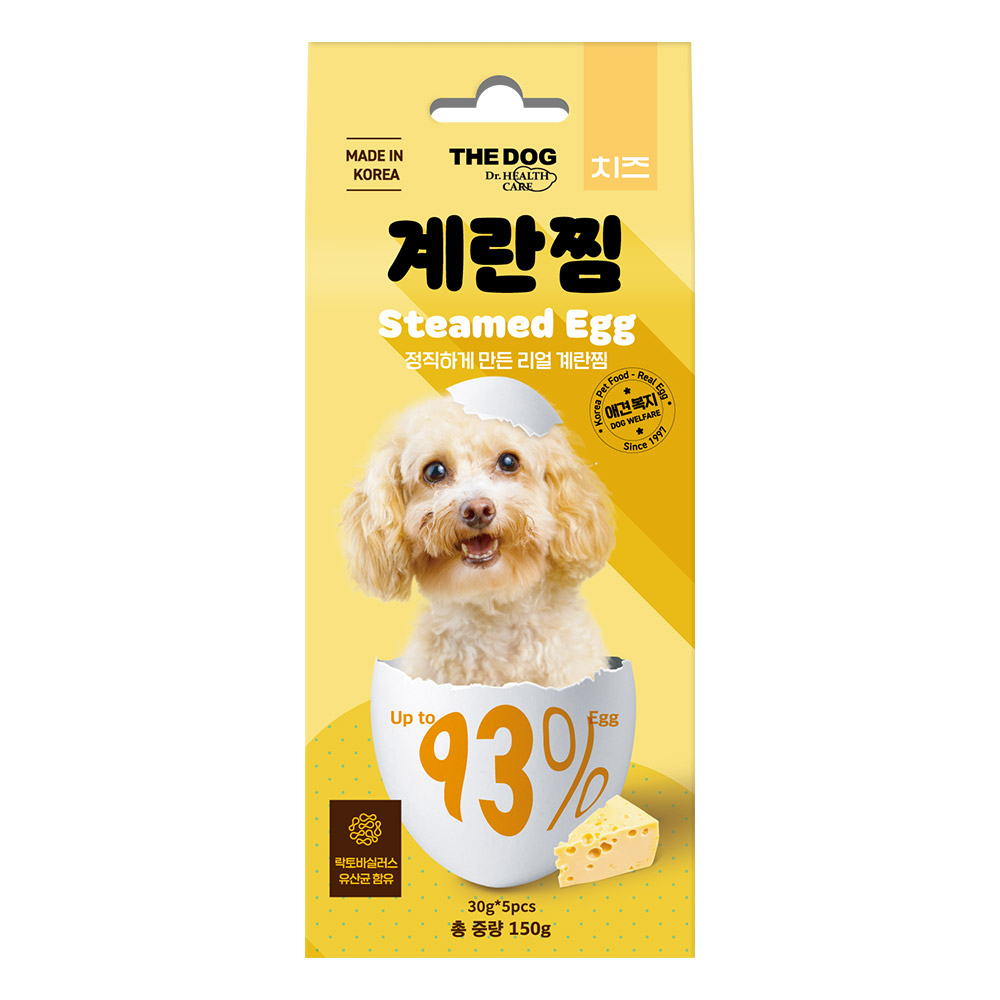 더독 강아지 계란찜 스틱 5p, 치즈, 150g, 1개 - 4,100원