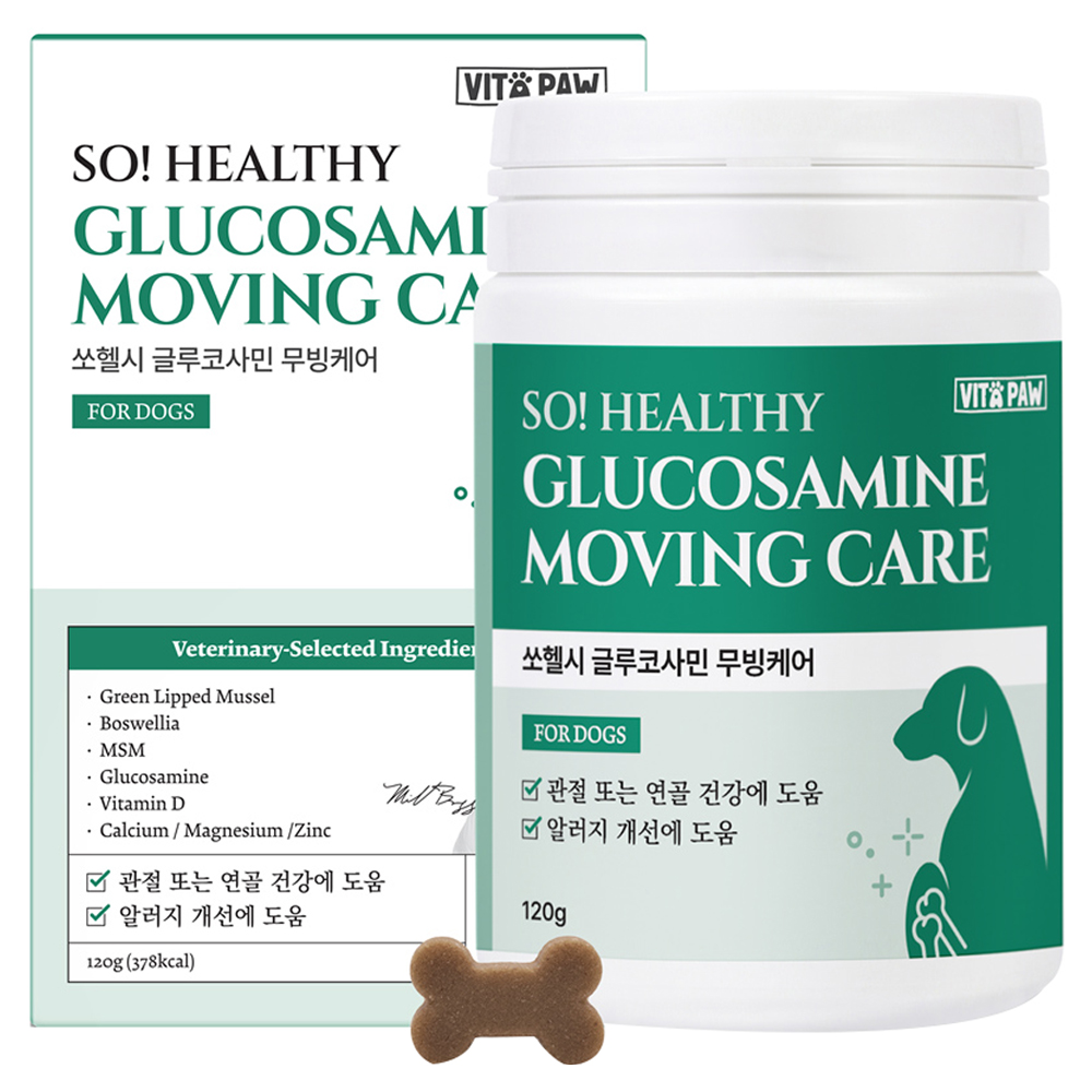 비타파우 강아지 쏘헬시 글루코사민 영양제, 1개, 관절, 120g - 23,900원