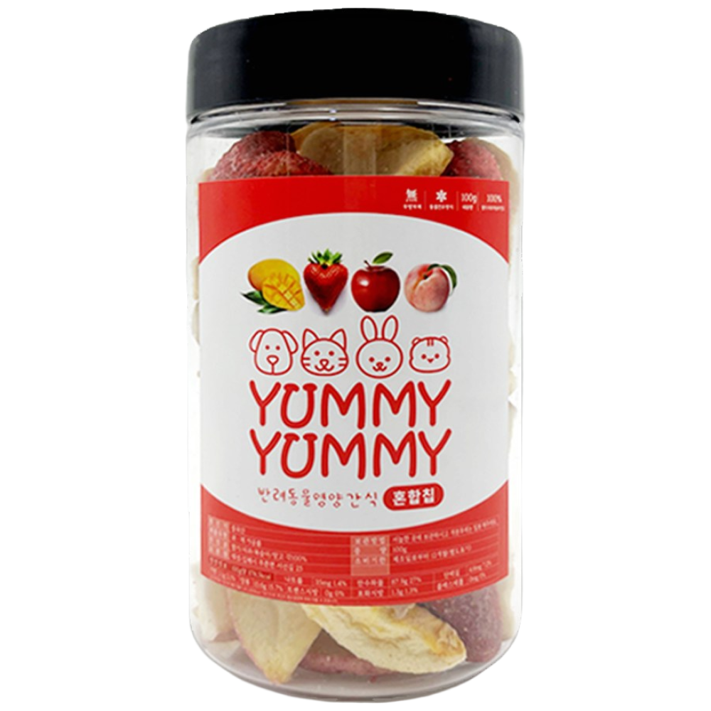 야미야미 애완동물 동결건조 과일칩 혼합 세트, 1개, 80g, 혼합과일 - 13,500원