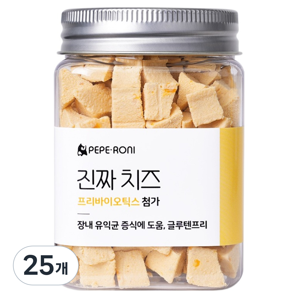 페페로니 강아지 진짜 치즈 프리바이오틱스 간식, 치즈, 180g, 25개 - 162,500원