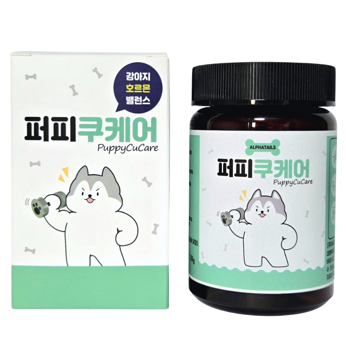알파테일즈 강아지 쿠싱증후군 영양제 간식 보조제 퍼피쿠케어, 1개, 피부/피모, 40정 - 33,540원
