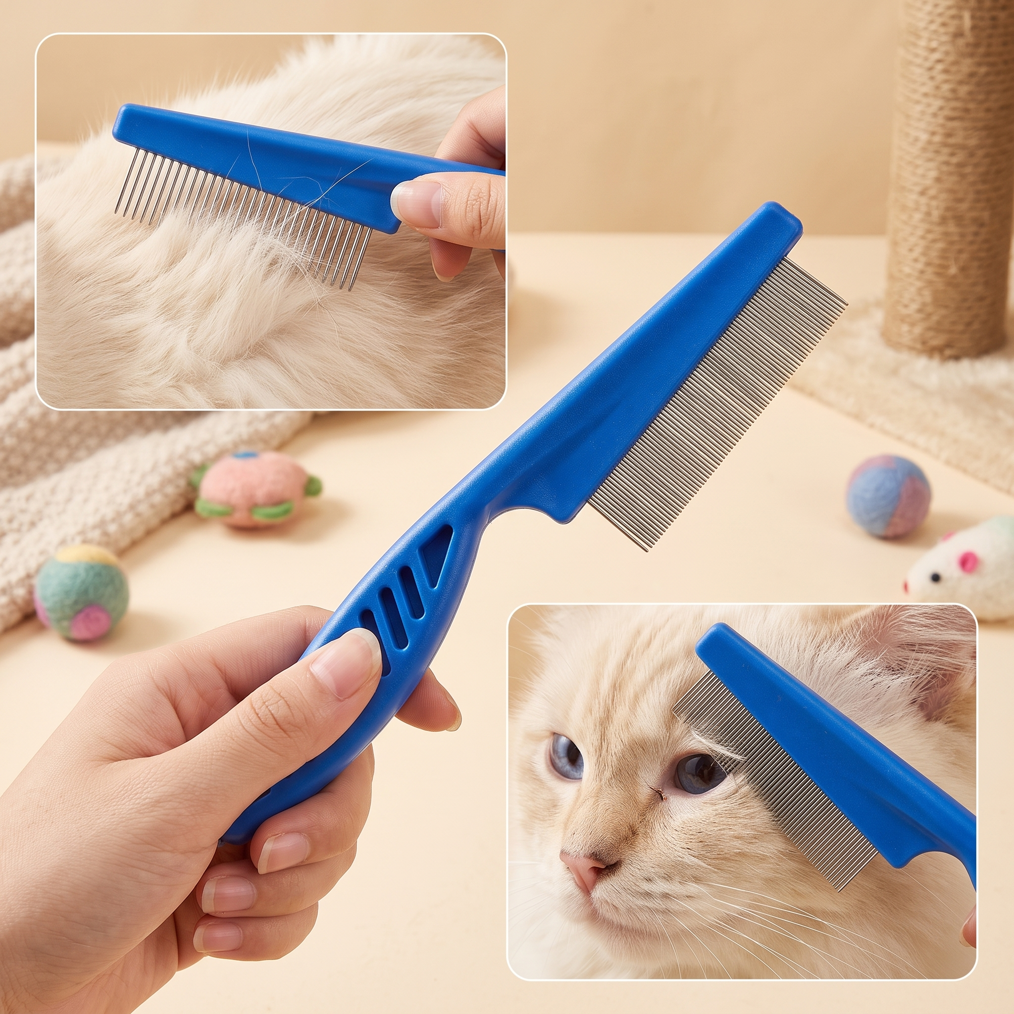 강아지 고양이 벼룩 빗 미세 촘촘 철빗 반려동물 벼룩제거 빗 - 3,200원