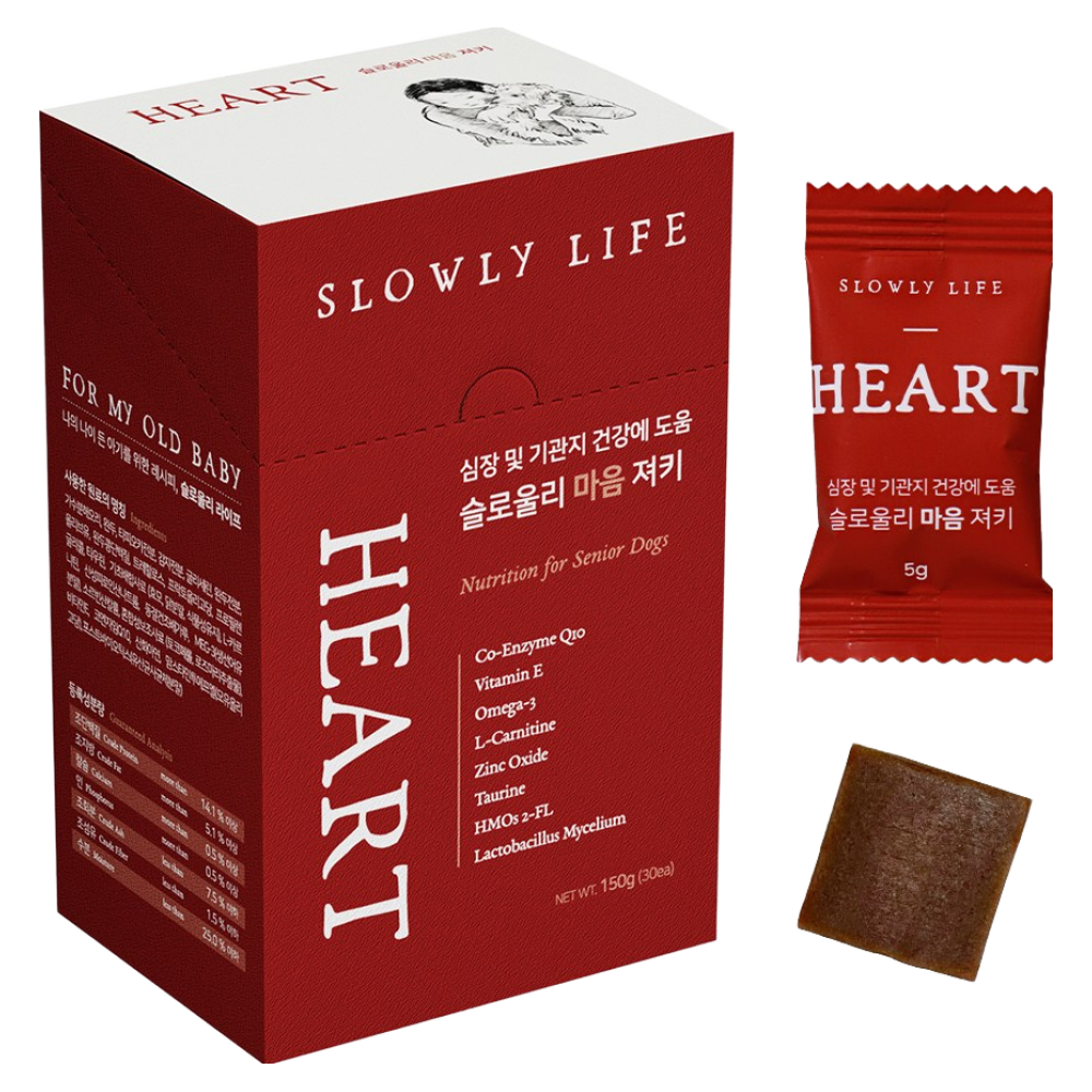 슬로울리라이프 마음 노견 강아지 심장 영양제 1세트, 1개, 150g, 오리 - 21,900원