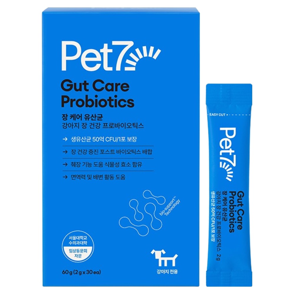 펫세븐 강아지 장케어 유산균 30p, 60g, 1개, 소화+장건강 - 19,700원